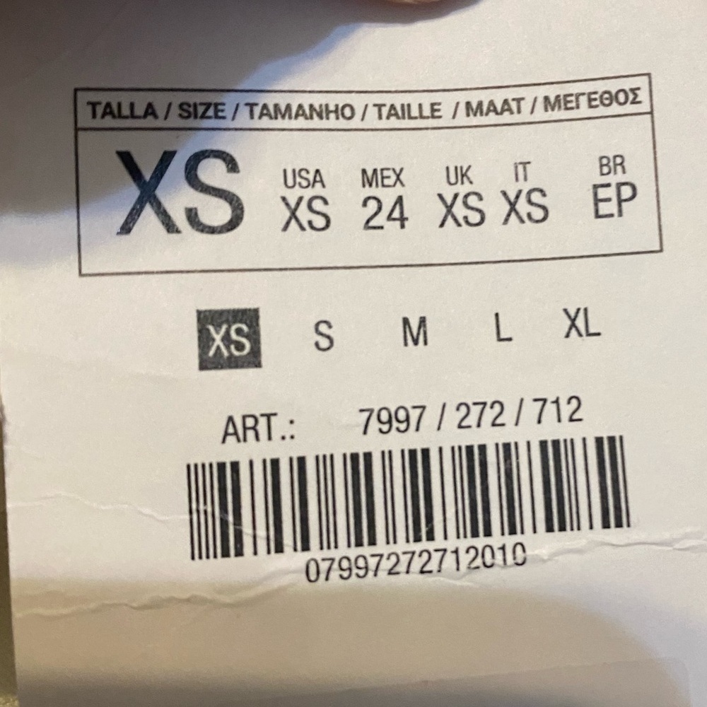 Zara NWT ecru wide leg pants with darts 7997/272 - Picture 9 of 9